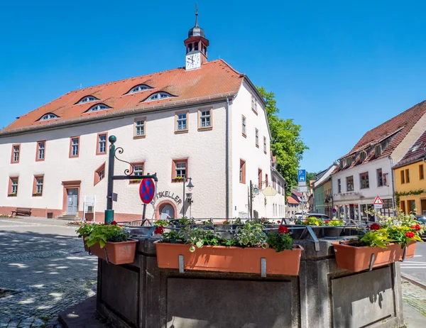 stock image Market square with town hall Bad Sulza in Thuringia