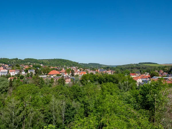 Panoramatický Pohled Camburg Dornburg Durynsku — Stock fotografie