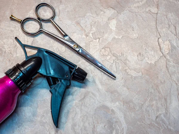 Парикмахерские Ножницы Заднем Плане — стоковое фото