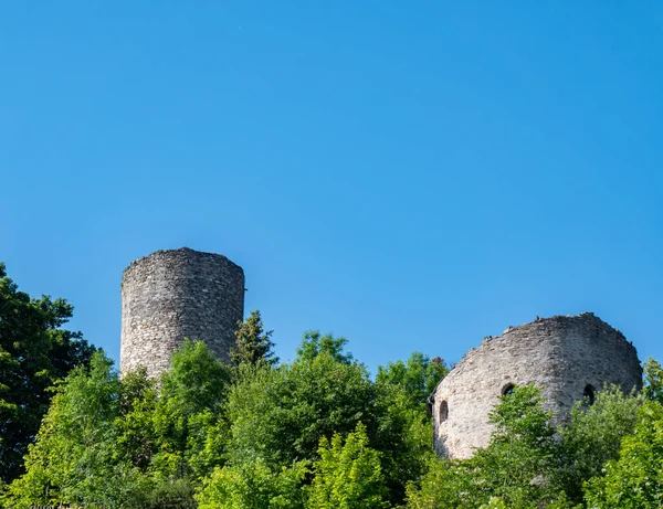 Zřícenina Hradu Lobenstein Durynsko Německo — Stock fotografie