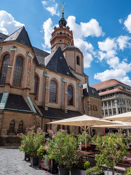 Nikolaikirche Lipcse Kelet Németországban — Stock Fotó