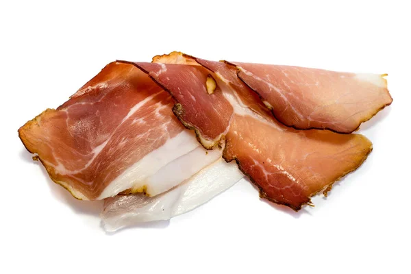 Raw Ham Isolated White Background — Stock Photo, Image