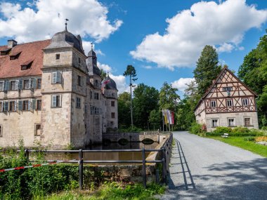 Mitwitz moated castle in Thuringia Germany clipart