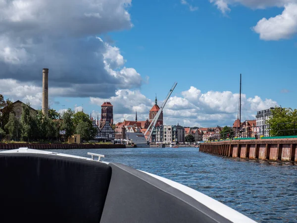 Utsikt Över Hamnen Och Den Gamla Staden Gdansk Polen — Stockfoto