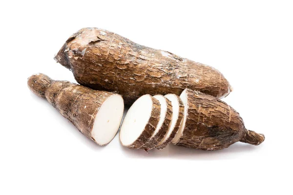 Cassava Isolated White Background — Stock Photo, Image