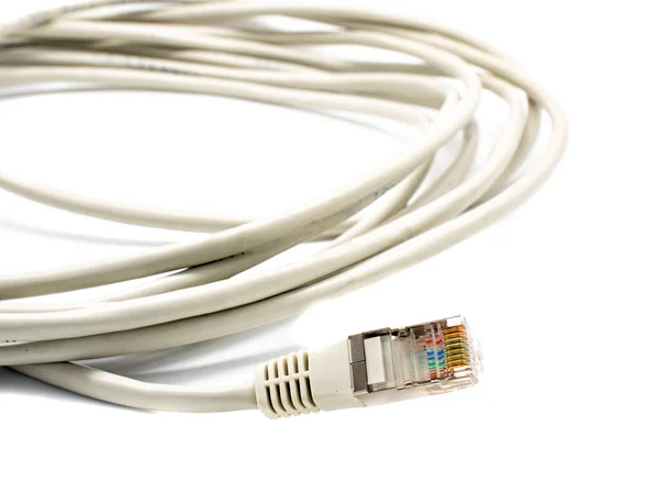 Ethernet Kabel Isoliert Auf Weißem Hintergrund — Stockfoto