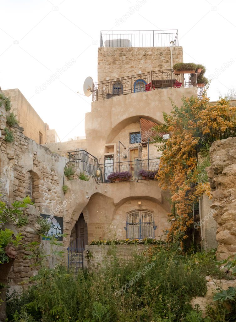 Ancient stone Building in Old Jaffa, Tel Aviv Yaffo, Israel