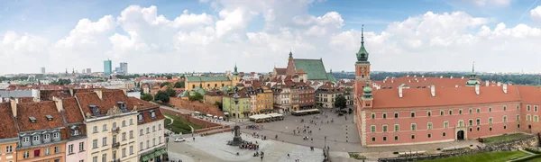 Widok Góry Panoramę Starego Miasta Zamku Królewskiego Warszawie Polska — Zdjęcie stockowe