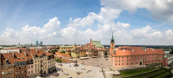 Widok Góry Panoramę Starego Miasta Zamku Królewskiego Warszawie Polska — Zdjęcie stockowe