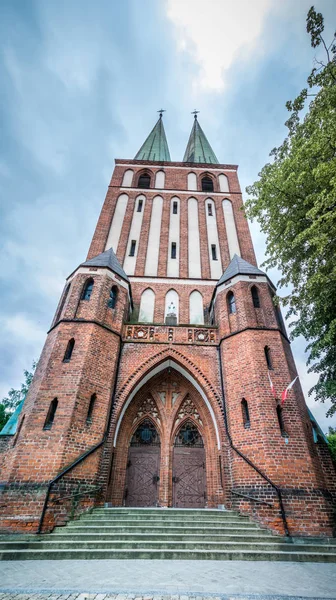 Fachada Iglesia Garrison Nuestra Señora Reina Polonia Olsztyn Polonia — Foto de Stock