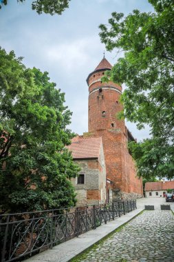 Ordensburg Kalesi, Olsztyn, Polonya. Lyna nehirden görüntülemek.
