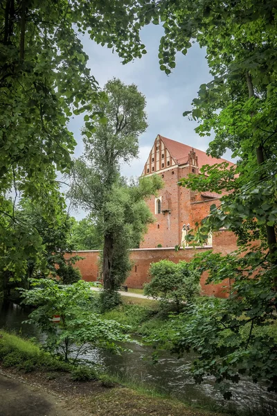 Längre Slott Olsztyn Poland Visa Från Lyna River — Stockfoto