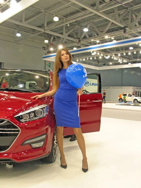 Girls Models Moscow International Motor Show 2018 Russia Moscow September — Stock Photo, Image