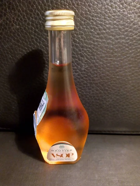 Cognac French Gautier Vsop Cognac Amber Golden Color — Stock Photo, Image