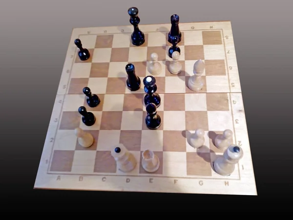 急性位置 结束游戏 大师国际象棋 — 图库照片