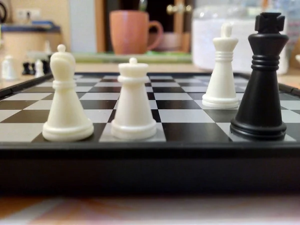 Schachmatt Schwarz König Schach Schachfinale — Stockfoto