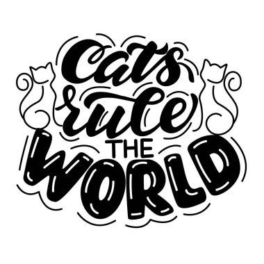 Yazılı görüntü - kediler dünyaya hükmeder