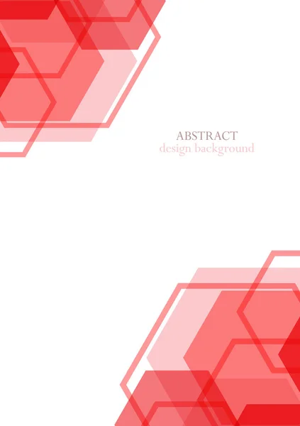 Modern red gradient hexagon abstract background. Abstract shapes vector graphic. Hexagon design.