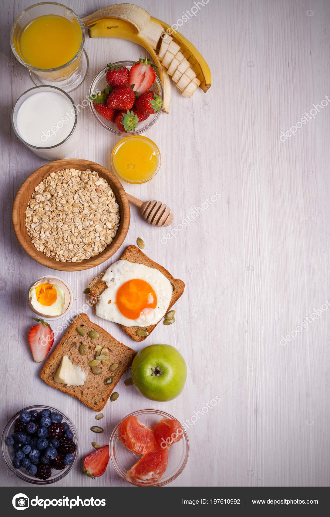 cafe con leche y jugo de naranja