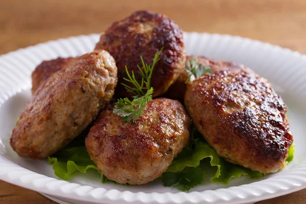 Delicious Homemade Burgers Cutlets Horizontal — Stock Photo, Image