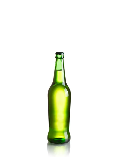 Bottiglia Sidro Isolato Sfondo Bianco — Foto Stock