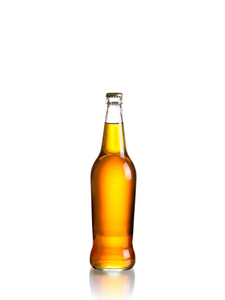 白い背景に分離されたサイダー瓶 — ストック写真