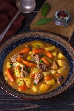 İrlanda sığır eti ve kalın güveç. Yukarıda görmek, en iyi stüdyo vurdu