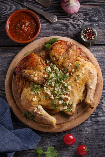 Ayam Panggang Dengan Bawang Putih — Stok Foto