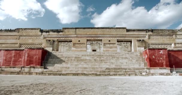 Ancient Archeological Mitla Palace Site — Stock video