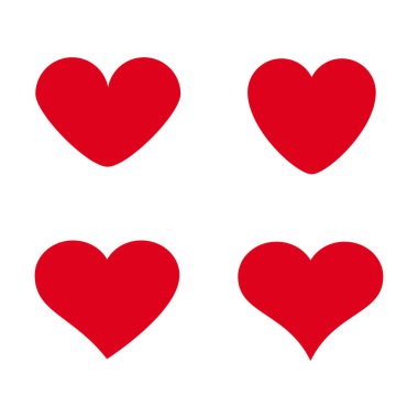 Siluet kalp. Aşk simgeler.