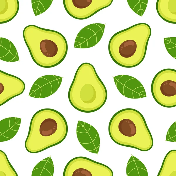 Avocado.Vector seamless modeli. Telifsiz Stok Vektörler