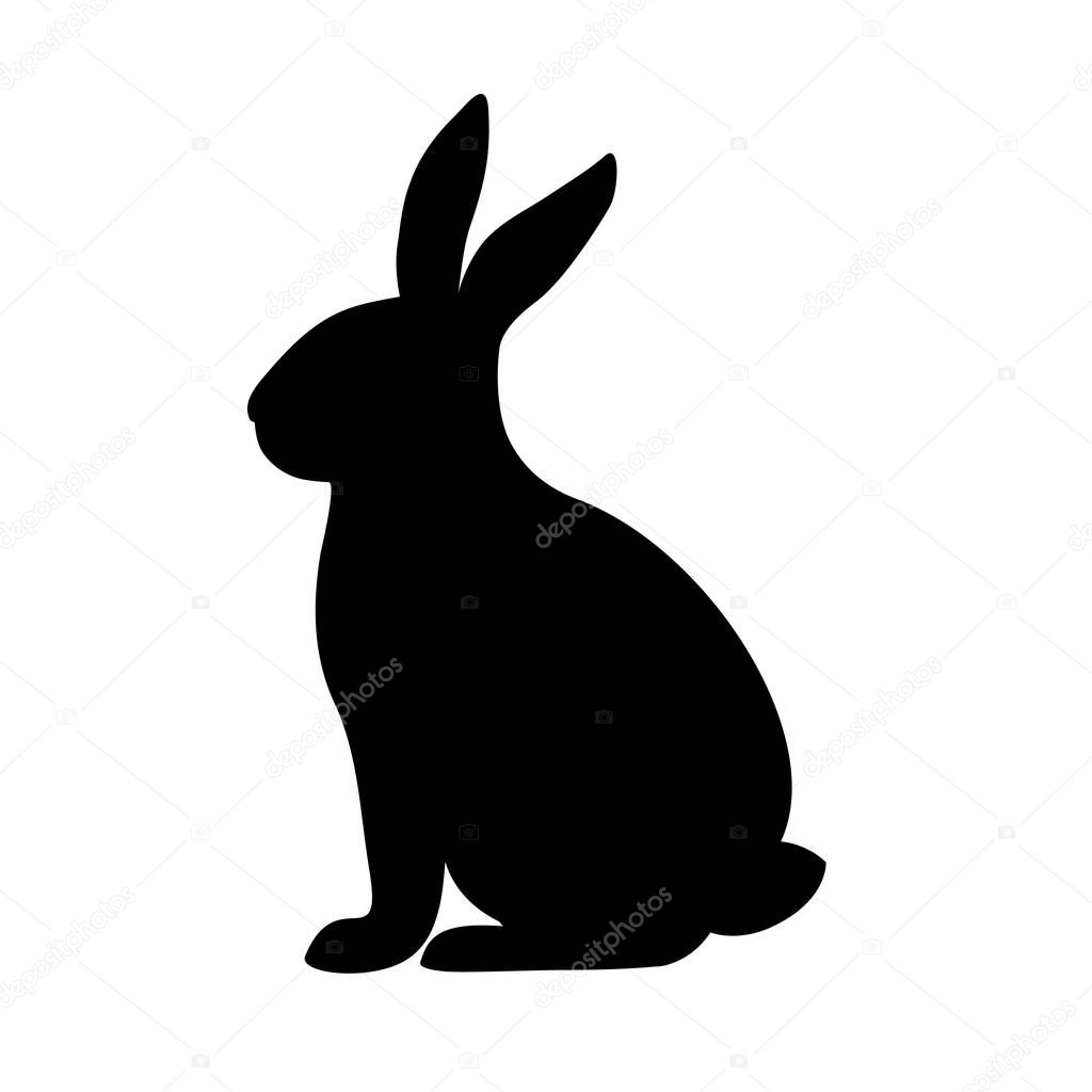 Download Rabbit silhouette in vector. — Stock Vector © BalakoboZ #240523736