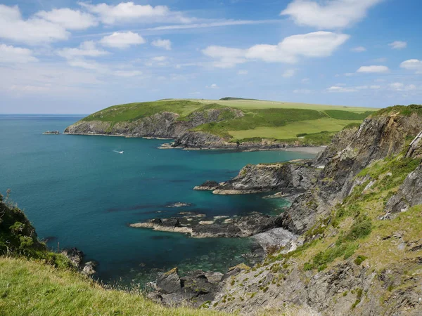 Littoral Pembrokeshire Pays Galles Après Midi Été Avec Ciel Bleu — Photo