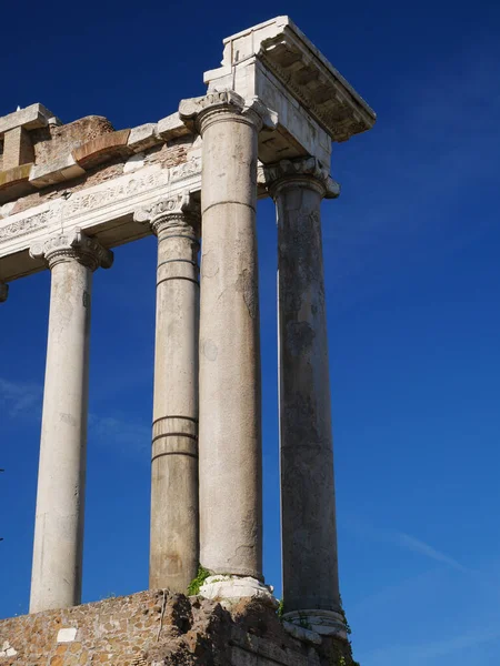 Tempel Van Saturnus Plaats Van Het Forum Romanum Rome Italië — Stockfoto