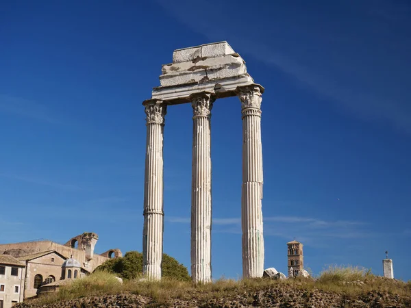 Tempel Von Castor Und Pollux Standort Des Forum Romanum Rom Stockbild