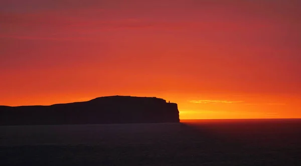 Sonnenuntergang Über Dem Dunnet Head Caithness Schottland Großbritannien Aufgenommen September Stockbild