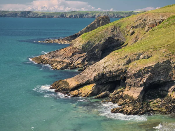 Falaises Côtières Dans Pembrokeshire Galles Sud Royaume Uni Vues Depuis — Photo