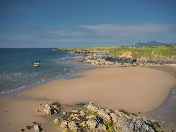 Línea Costera Porth Towyn Sendero Costa Gales Península Llyn Gwynedd — Foto de Stock