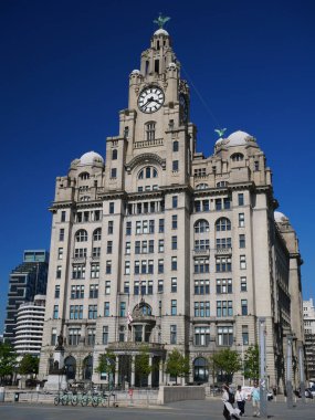 Liverpool UNESCO 'daki Kraliyet Liver Binası kuzeybatı İngiltere' de Mersey Nehri 'nin kıyısında yer aldı.