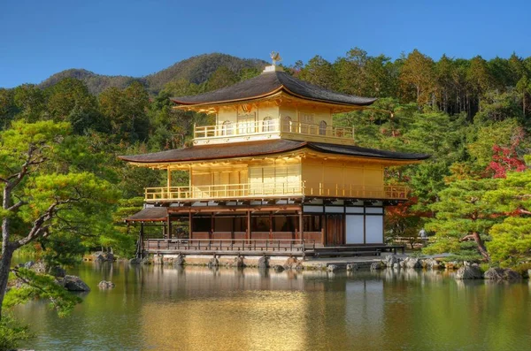Templo Budista Kinkakuji Pavilhão Dourado Kyoto Japão — Fotografia de Stock