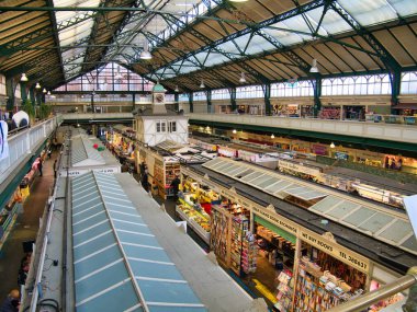 Cardiff Market Viktorya Salonu. İngiltere 'nin Cardiff şehrinin Kale Mahallesi' ndeki 2. sınıf bir bina..