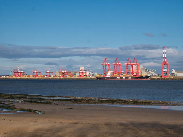 Liverpool2 Terminal Conteneurs Eau Profonde 400 Millions Gbp Port Liverpool — Photo