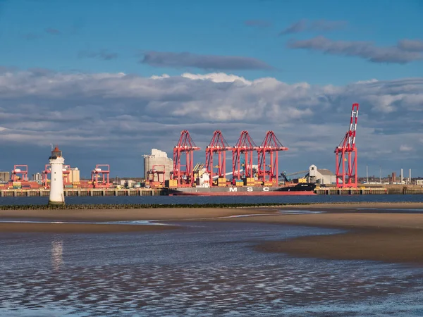 Liverpool2 Terminal Contêineres Águas Profundas Gbp400 Milhões Porto Liverpool Com — Fotografia de Stock