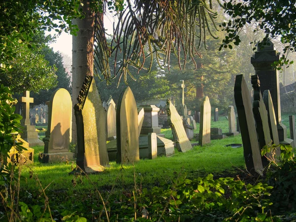 Birkenhead Ngiltere Deki Flaybrick Memorial Gardens Mezarlığı Nda Eski Mezar — Stok fotoğraf