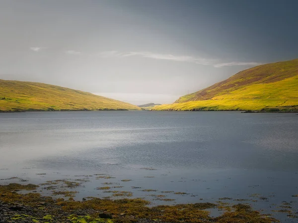 Olna Firth Suyu Boyunca Sakin Bir Manzara Anakara Shetland Ngiltere — Stok fotoğraf