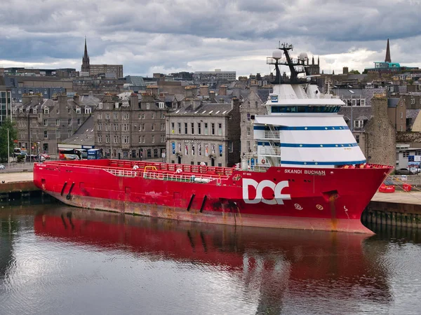 Skandi Buchan Berthed Port Aberdeen Scotland Ship Platform Supply Vessel — Stock Photo, Image