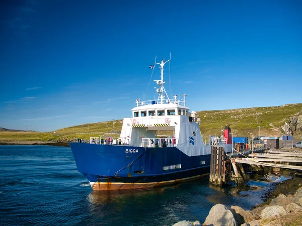 Sunshine Interisland Car Ferry Bigga Bluemull Sound Yell Unst Shetland — Stock Photo, Image