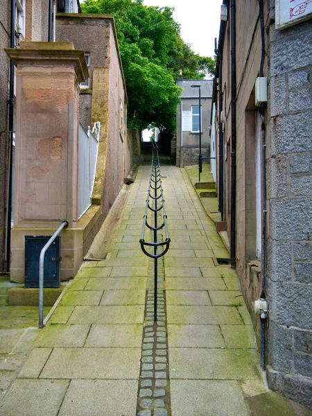 Die Steile Und Schmale Bank Lane Der Commercial Street Lerwick — Stockfoto