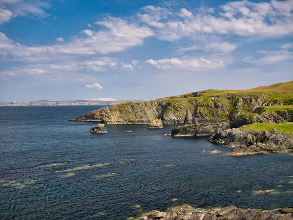 Acantilados Costeros Paisajes Fethaland Costa Norte Northmavine Shetland Escocia Reino — Foto de Stock