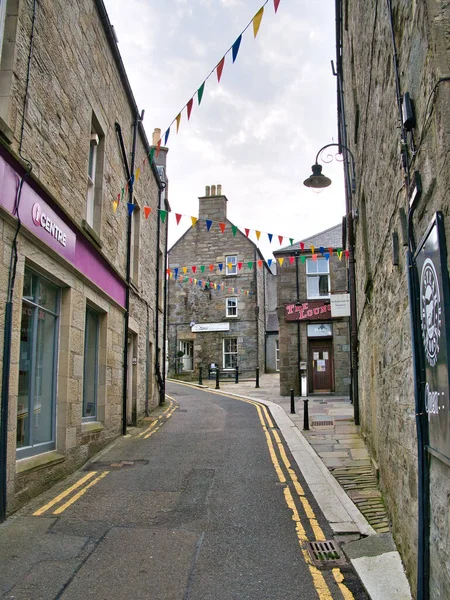 Upp Mounthooly Street Från Commercial Street Centrum Lerwick Huvudstad Shetland — Stockfoto